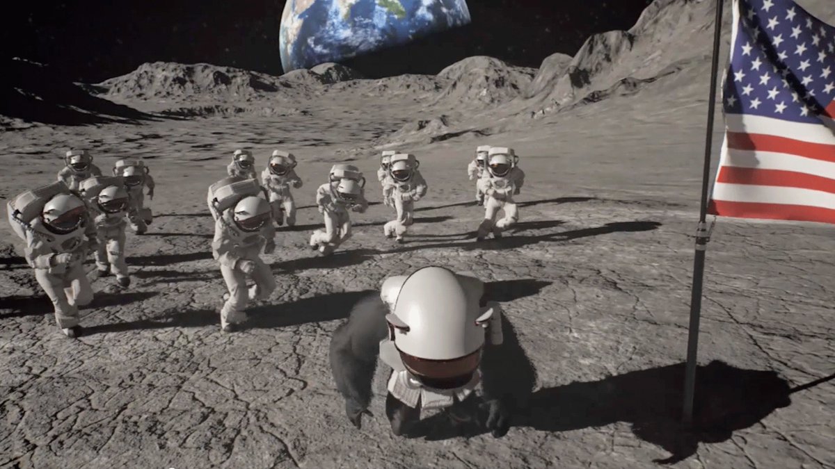 Who will win: a Gorilla or 100 men... in space? 🦍🚀 Take the fight to the moon with the Goes to Space update for Gorilla Vs 100 Men, available now for PC.