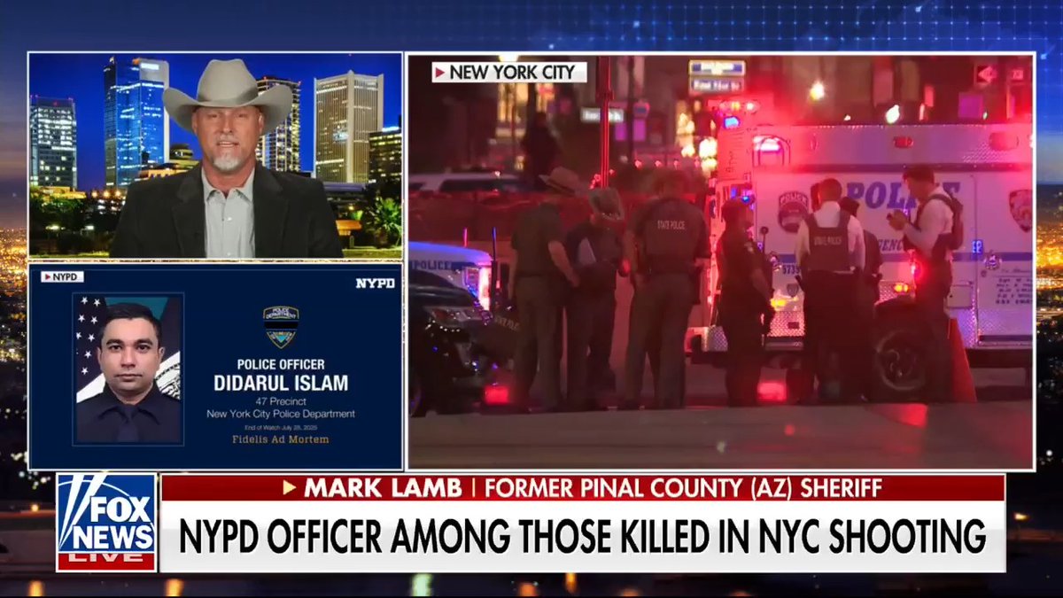Former Pinal County Sheriff Mark Lamb says the death of NYPD Officer Didarul Islam, 36, is a loss for his department and the entire policing profession.