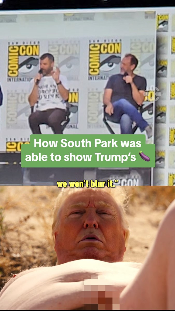South Park creators on how they got away with airing Trump's penis on this week's episode: "What if we put little eyes on it?" #SDCC