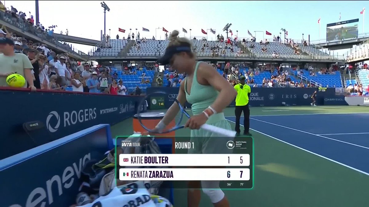 A straight sets victory for Renata Zarazua means Katie Boulter is out of the Canadian Open ❌