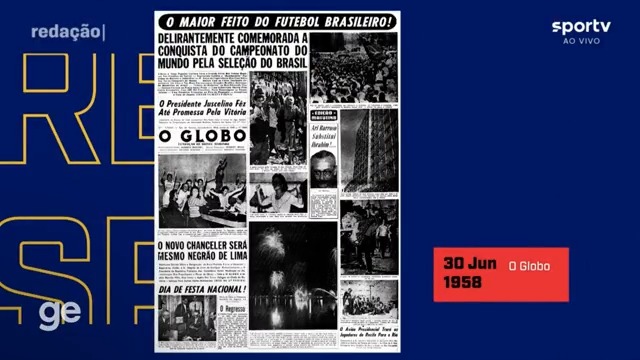 OS CINCO TÍTULOS DO BRASIL! 🇧🇷🇧🇷🇧🇷🇧🇷🇧🇷 O Jornal O Globo registrou todas as vezes que a Seleção foi campeã da Copa do Mundo! Olha só como foram as capas de 1958, 1962, 1970, 1994 e 2002!