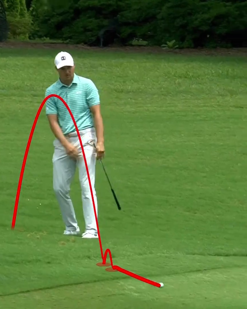 Ridiculous flop shot from Jordan Spieth during the 2020 Wyndham Championship 🤯 #TOURVault
