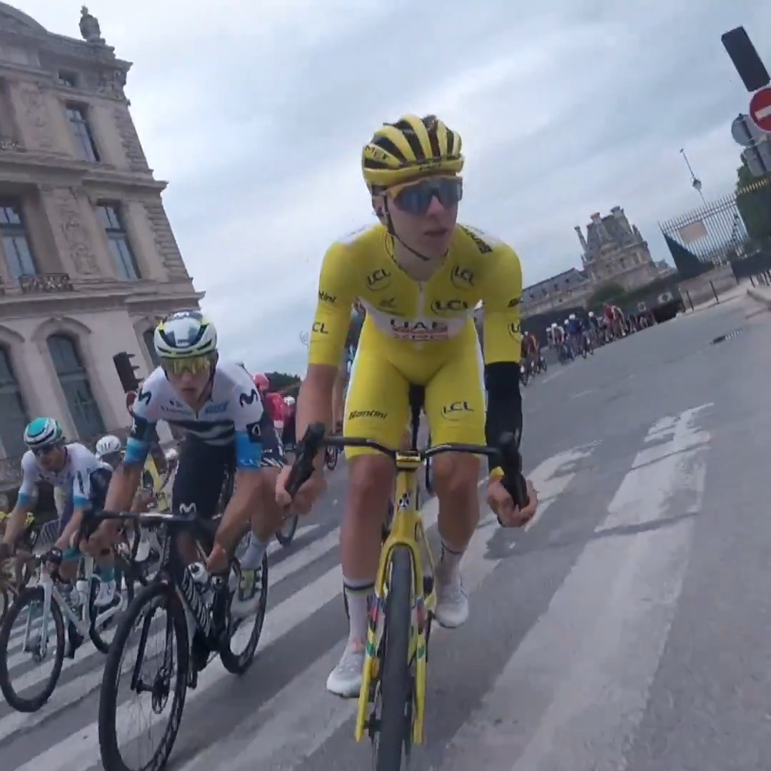 Experience what it was like riding through the EPIC scenes in Paris with the Tour de France peloton. 😍⚡️ #TDF2025