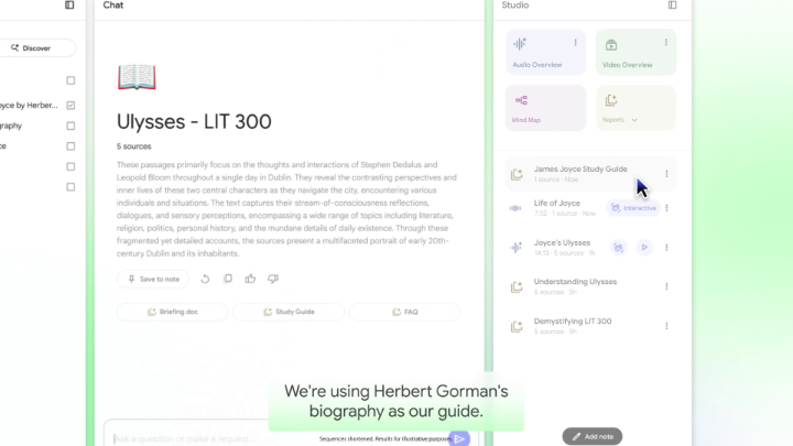 Introducing our ✨ brand new ✨ Studio UI. Rolling out today, you can: 🎙️ Create multiple outputs from the same sources (including AOs in different languages) 🎧 Listen to audio overviews while using other features (chat, FAQ, etc) 📄 Select sources when creating outputs