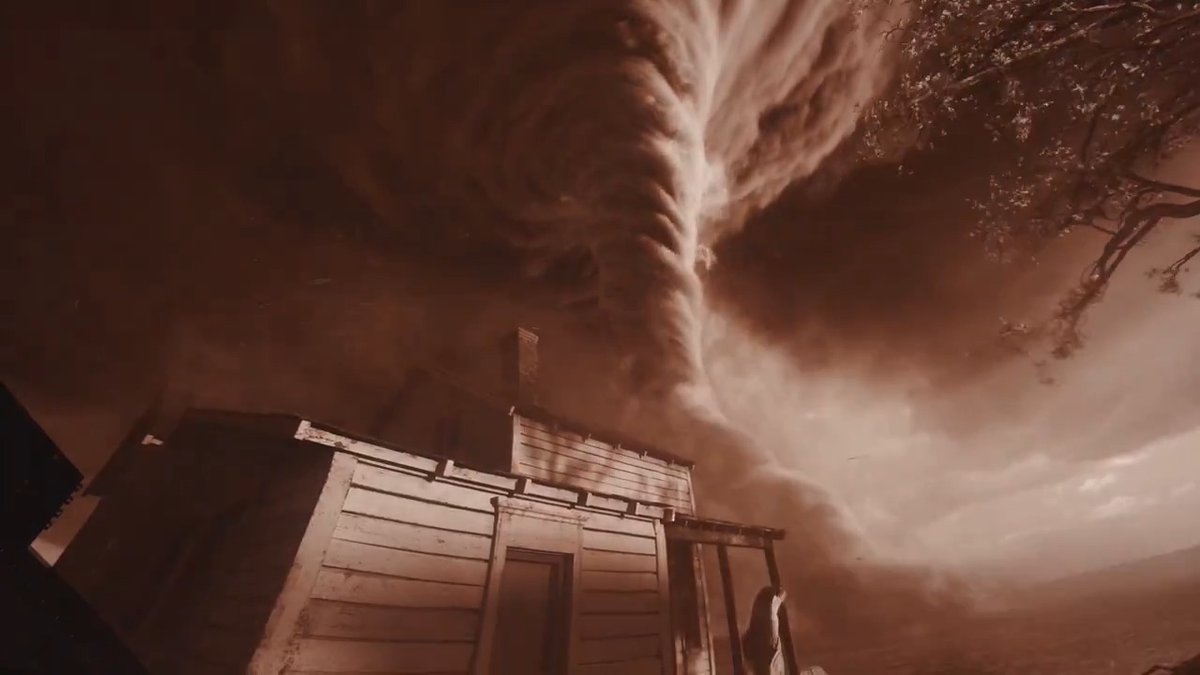 THR exclusive look at the tornado scene from #TheWizardOfOz at the Vegas Sphere