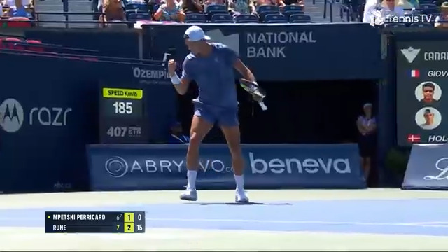 Nailed it 🎯 Holger Rune with a brilliant forehand pass! National Bank Open | #NBO25