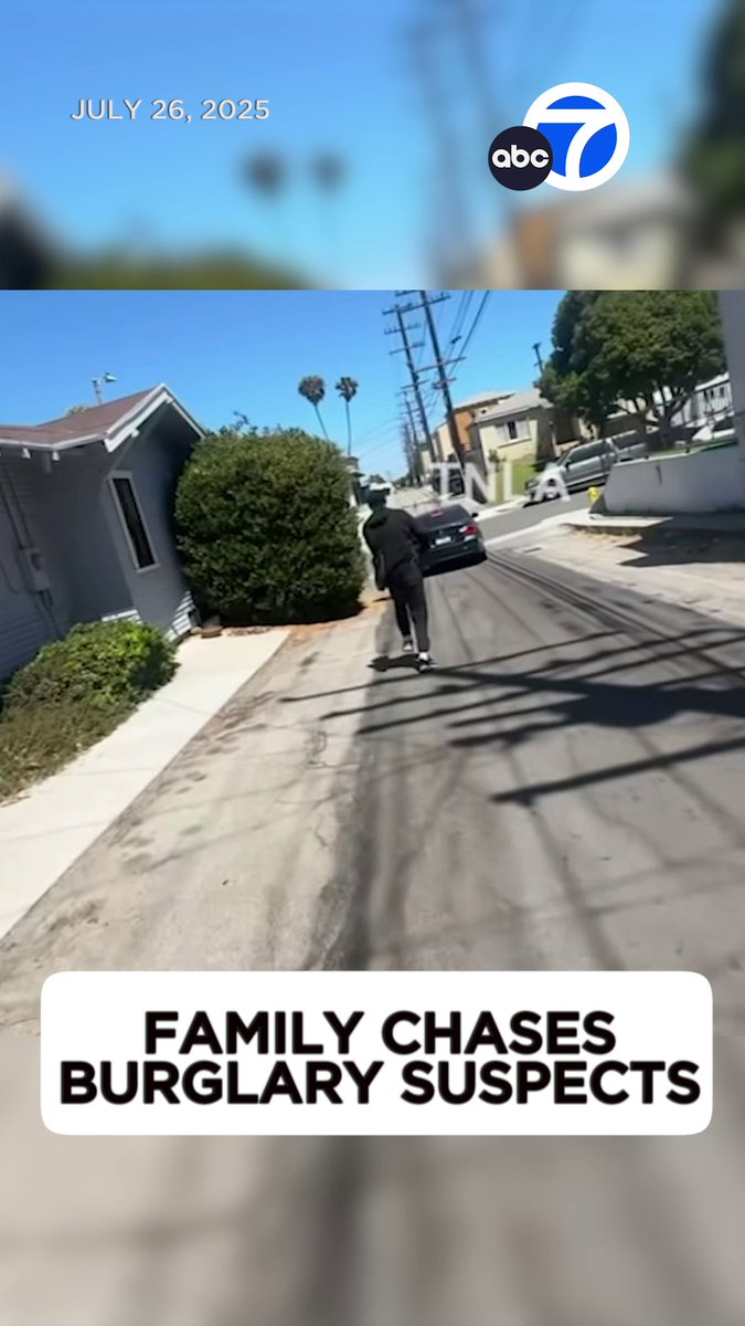 A quick trip to pick up lunch turned into a foot chase for a Torrance mother who came home to find two burglars exiting her home - one of them carrying her child's piggy bank.
