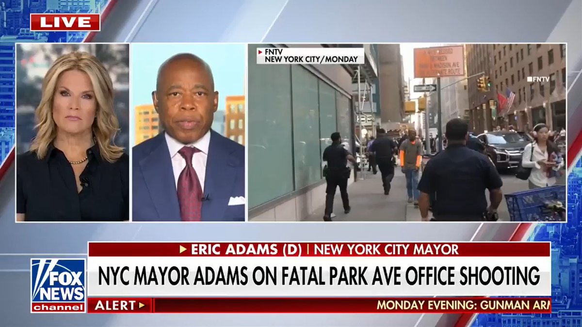 BREAKING: New York City Mayor Adams tells Martha MacCallum "part of the weapon" used in the deadly Midtown Manhattan shooting was purchased by "an associate" of the gunman