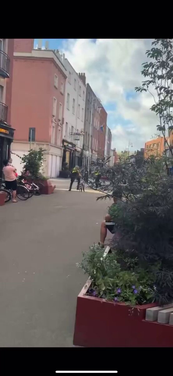🚨🇮🇪MIGRANT STABS GARDAI ON CAPEL STREET IN DUBLIN The Gardai proceeded to beat him to the floor Scary times