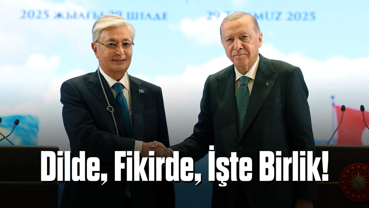 Doğu Akdeniz’den Türkistan’ın en ücra köşelerine uzanan coğrafyamızda “dilde, fikirde, işte birlik” şiarıyla hareket ediyoruz. 🇹🇷🇰🇿