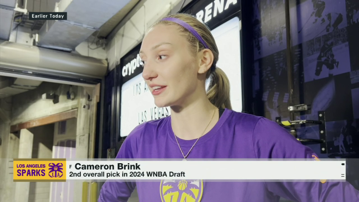 Cameron Brink leaned on athletes like Lindsey Vonn and Jamal Murray during her ACL recovery ❤️ Tonight, she makes her first game appearance since June 2024 👏 Alexa Philippou Malika Andrews