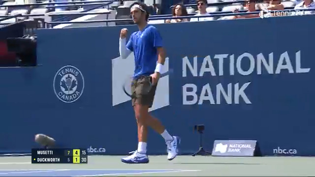 Here to stay 💎 Lorenzo Musetti shows his prowess to defeat Duckworth 7-5 6-1! National Bank Open | #NBO25