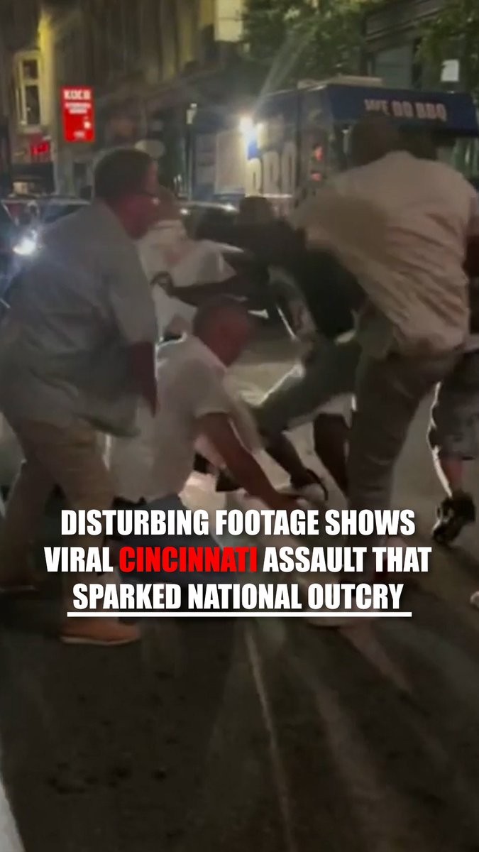 Shocking footage shows just how violent the viral Cincinnati beatdown was, as a vicious mob assaulted multiple people — including a woman knocked unconscious — while bystanders filmed instead of helping.