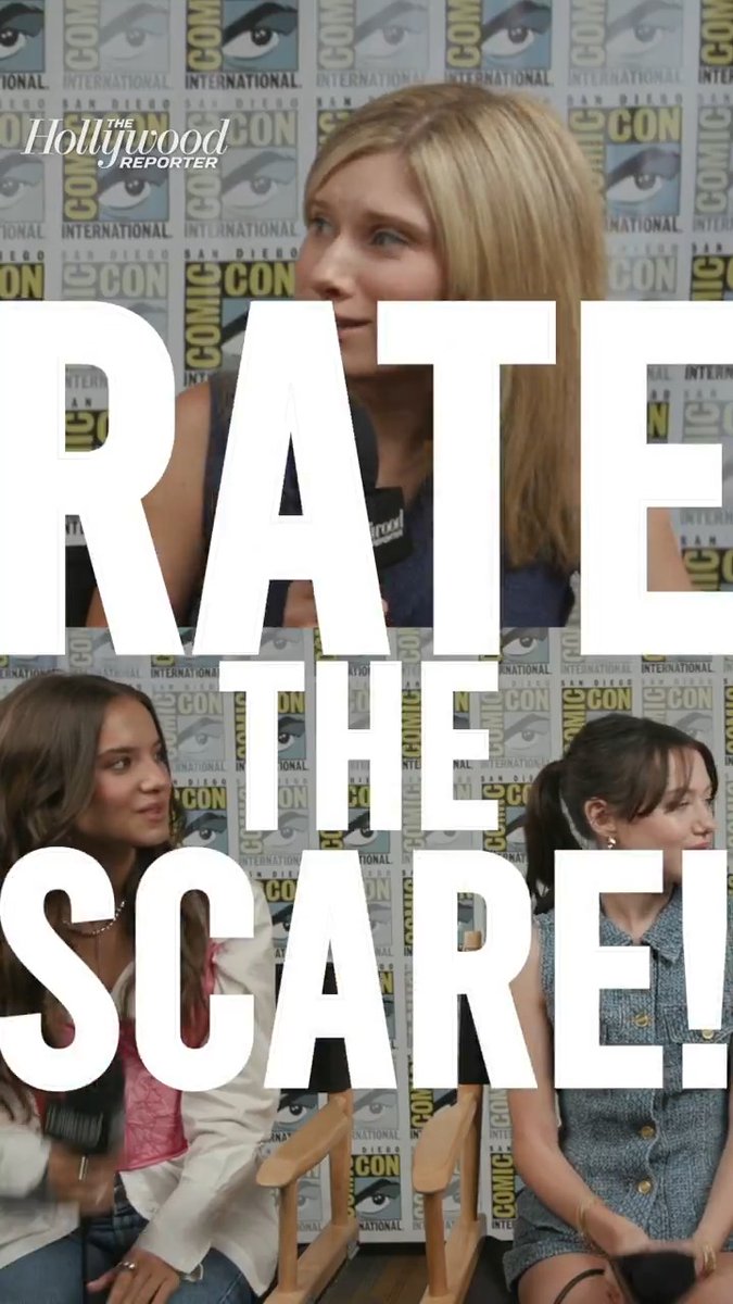 #M3GAN 2.0 star Violet McGraw and her sister #TheBlackPhone2 star Madeleine McGraw played a fun game of "Rate the Scare" with THR in our studio at #SDCC2025