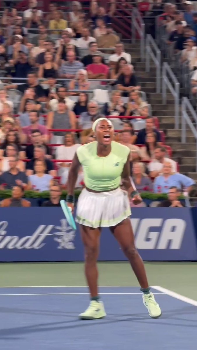 2 hours and 56 minutes later..... Coco Gauff closes out the win with an ace! 🗣️ #OBN25