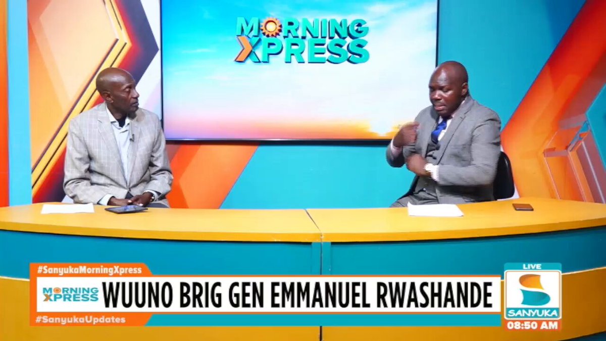 Adam Kungu: Ssekikubo is one of the best MPs when it comes to legislation. Brig Gen Emmanuel Rwashande: Legislation? What is legislation? Just speaking a lot of English with no sense. He has not done anything for Lwemiyaga in the 25 years he has been MP. #SanyukaMorningXpress