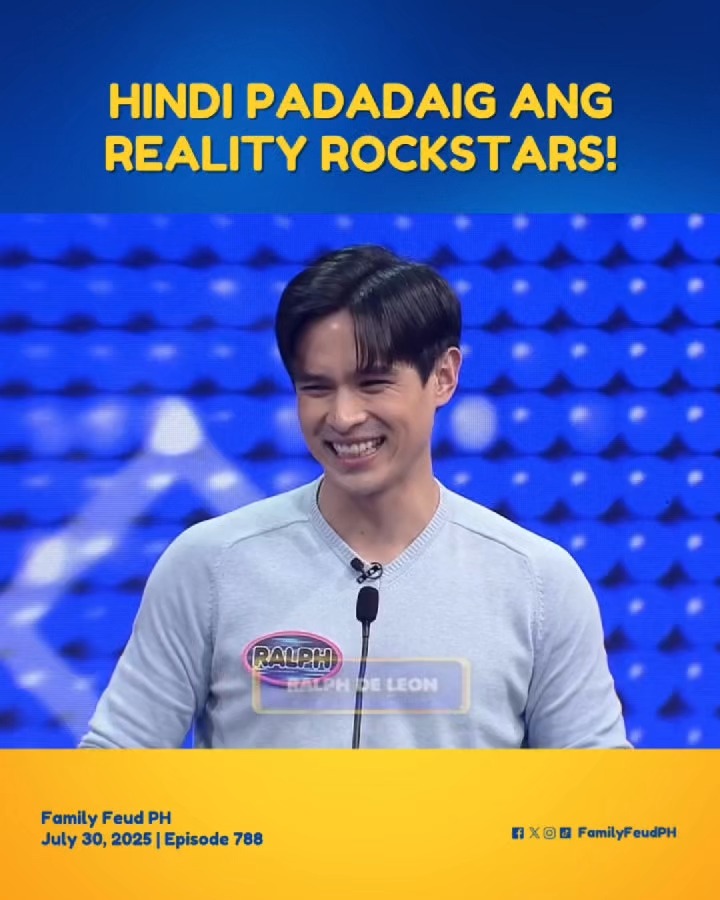 #FamilyFeudPH #SneakPeek: From viral fame to trivia fame. Reality Rockstars are here to steal the show! Bumisita sa at panoorin ang Kapuso Stream, weekdays, 5:40 PM sa Family Feud PH’s Facebook at YouTube.