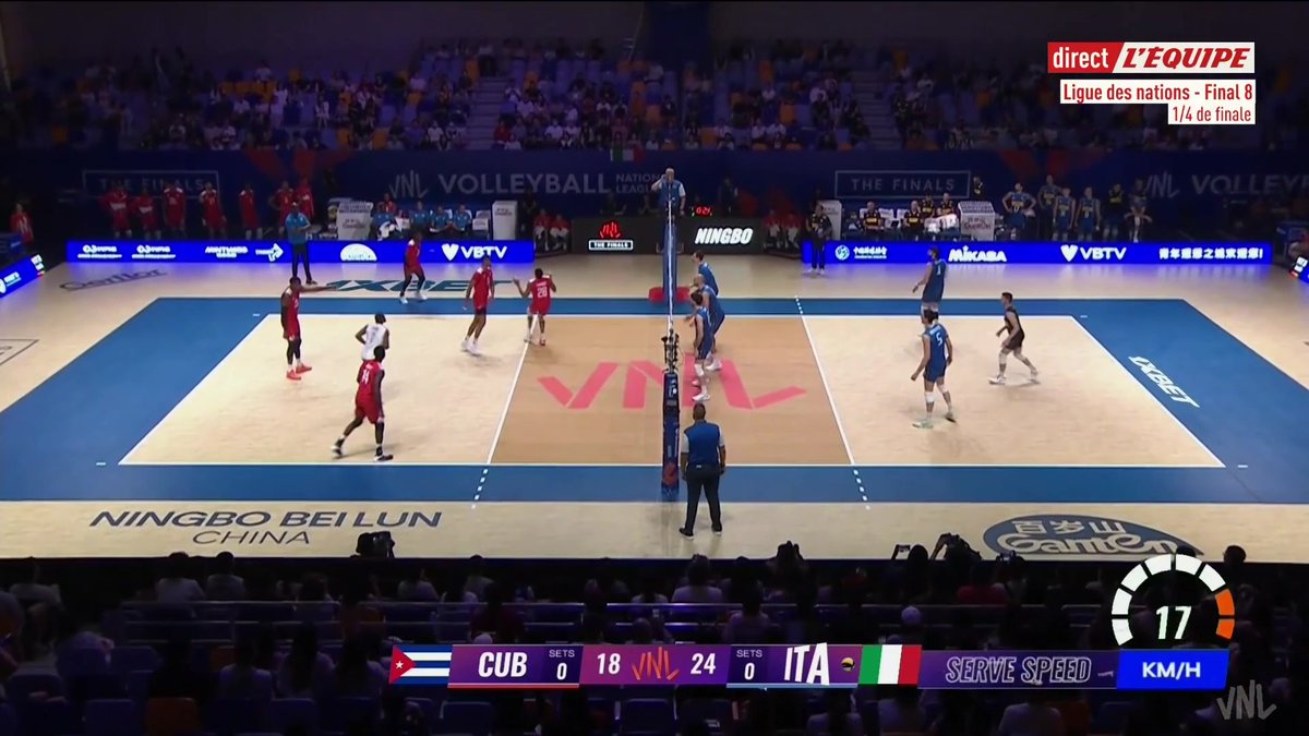 L’Italie remporte le premier set de son quart de finale contre Cuba #lequipeVOLLEY Suivez le Final 8 de Ligue des nations en direct sur la chaine L’Equipe ➡️