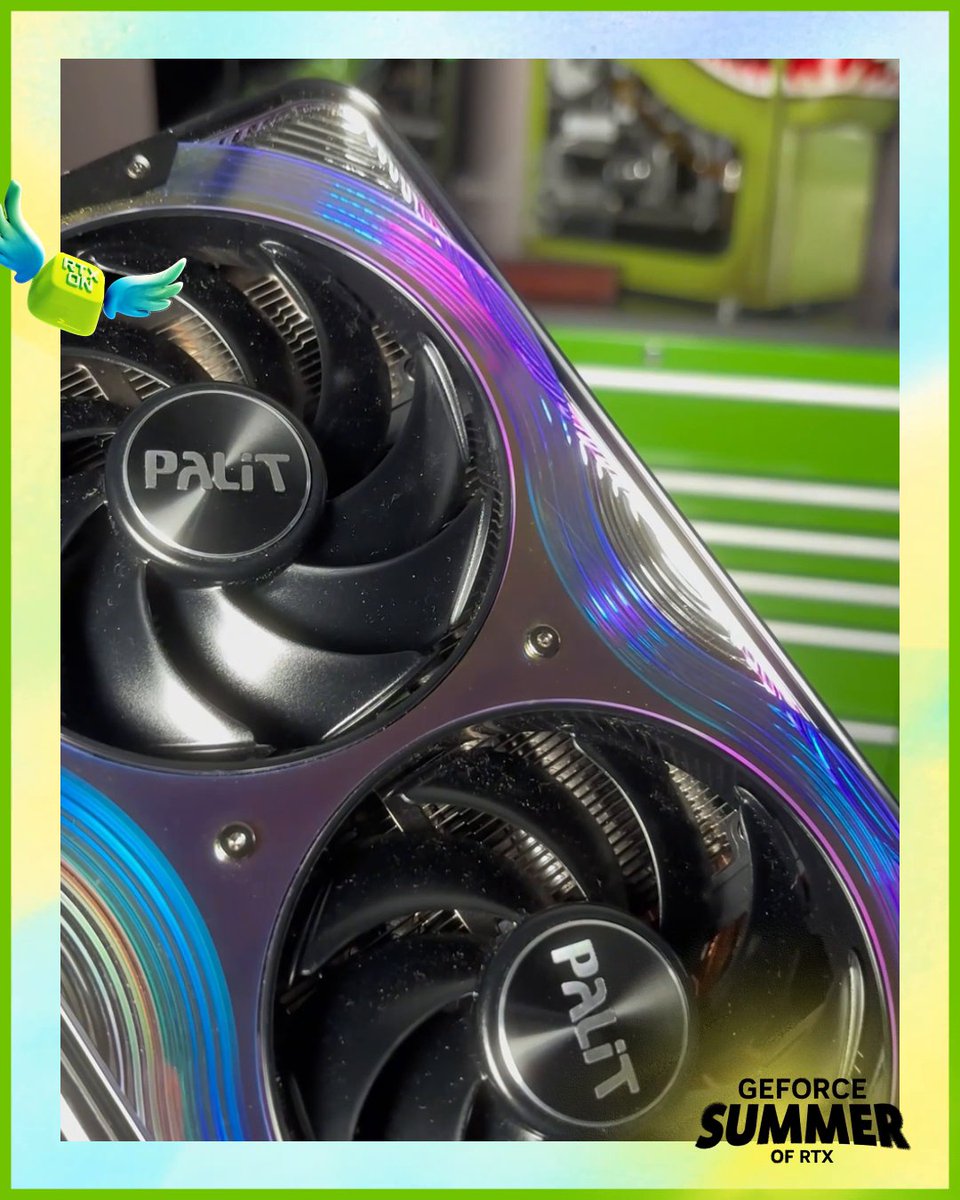 #GeForceSummer RTX 豪華景品 Palit GeForce RTX 5090 を抽選でプレゼント 🎁 🟢 Chameleon Panel 🟢 TurboFan 4.0 🟢 VGA ARGB ライティング 応募方法はこのアカウントをフォローして、#GeForceSummer とコメント