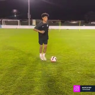 Cristiano Ronaldo had to show his son how it's done with a perfect free-kick 🎯