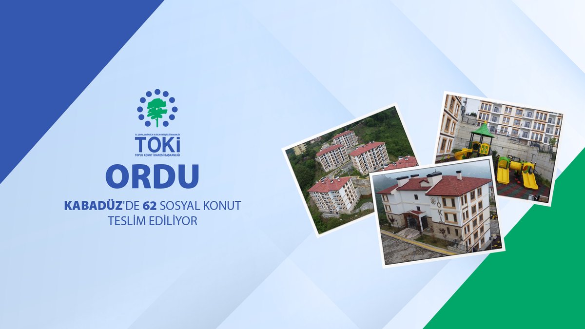 📍 Ordu Kabadüz'de 6️⃣2️⃣ sosyal konut inşa ettik. 🗓️ 2️⃣4️⃣-3️⃣0️⃣ Temmuz 2️⃣0️⃣2️⃣5️⃣ tarihleri arasında hak sahiplerine teslim ediliyor. 🏡 Vatandaşlarımıza yeni yuvalarında huzurlu, sağlıklı ve mutlu bir yaşam dileriz. 📌 Teslim programı için👇