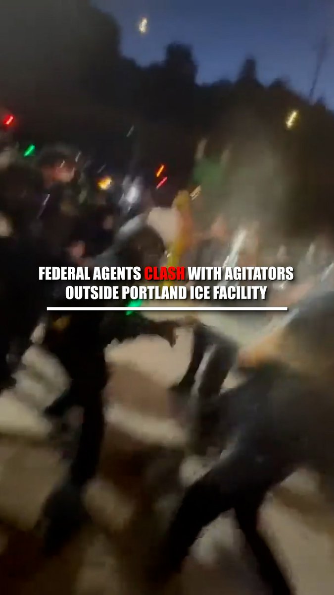 'F--- YOU!' Anti-ICE protesters got physical with federal agents outside a Portland U.S. Immigration and Customs Enforcement facility earlier this week as agents sprayed mace to defend themselves.