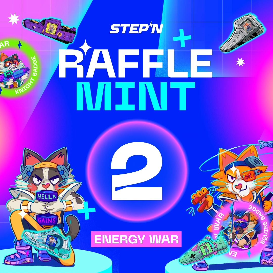 🎟️ ENERGY WAR RAFFLE MINT #2 ⚡ One last shot. One more chance to win. Another 100 MORCHI-skinned STEPN Sneakers, minted on Polygon | POL, are heading to the MOOAR Marketplace. 📅 Aug 7th - Aug 10th Eligibility Criteria: ✅ You completed all 12 rounds of Energy War with a Free Battle Pass ✅ You HODL a Squire, Knight, or Legend badge! Badge Rate-Up breakdown: 👑 SQUIRE – 50% Rate-Up 🛡️ KNIGHT – 100% Rate-Up 🔥 LEGEND – 150% Rate-Up 🚨 Snapshot Details A snapshot will be taken at a random time between 00:00 AM and 12:00 PM UTC on Aug 6th. We’ll record: 📸 Users who completed all 12 weeks 📸 Holders of Energy War Badges If you’re eligible, you’ll be added to the Whitelist, but you still need to manually enter the Raffle Mint between Aug 7th, and Aug 10th. 💡 Rate-ups are based on the snapshot - make sure your badges are in your FSL ID wallet before the window closes! The battlefield quiets, but glory still calls. Head over to to participate!