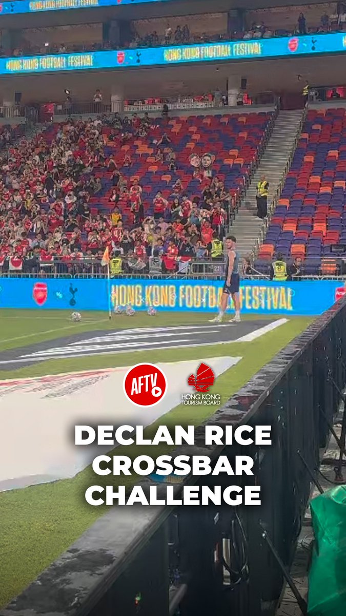 📽️ Declan Rice crossbar challenge from corner #AFTVHongKong #Arsenal
