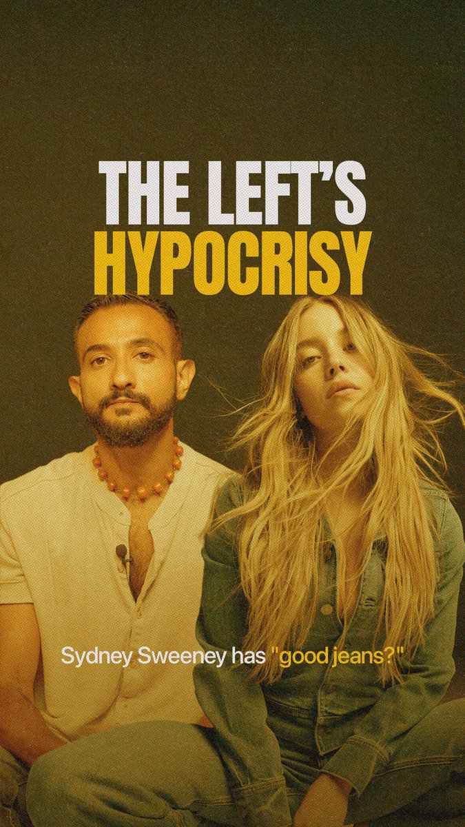 So, according to the left, Sydney Sweeney bragging about having “good genes” is N*zism, but mobs chanting for the death of Jews is not.