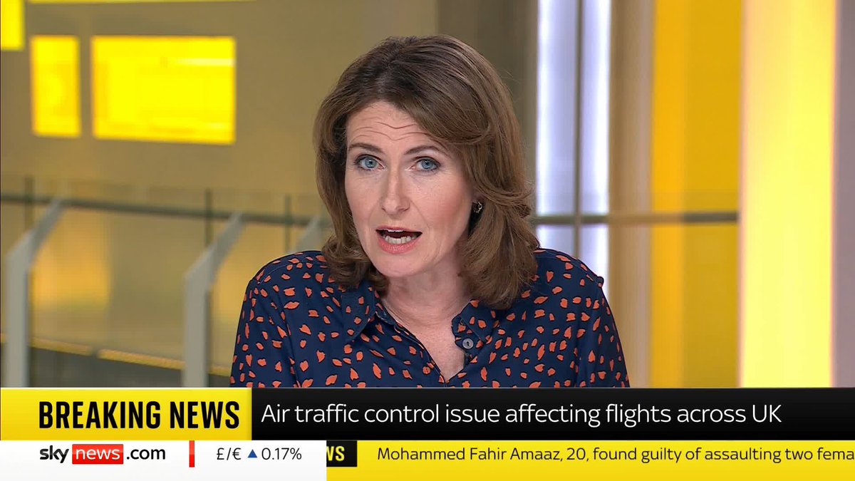 "We are limiting the number of aircraft flying in the London control area in order to ensure safety" The National Air Traffic Control Service have released a statement as planes have been grounded at some London airports due to a technical failure⬇️