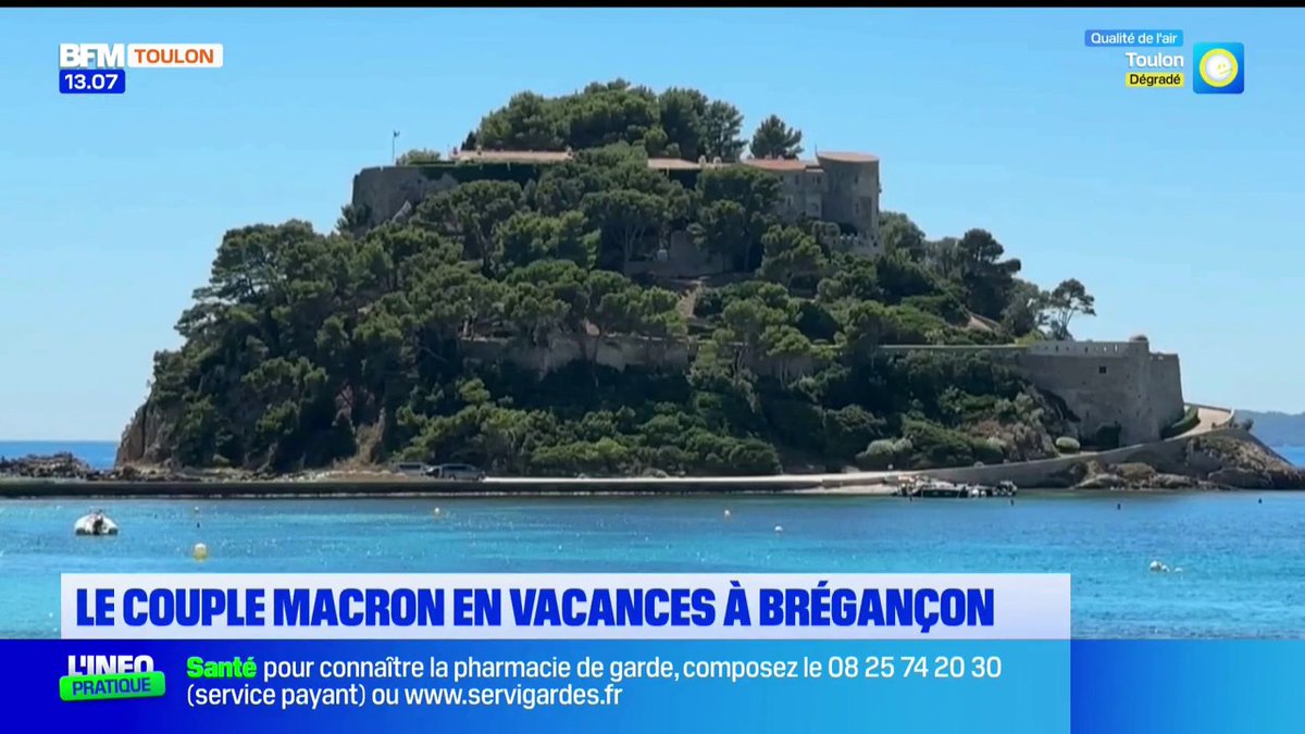 C’est reparti pour les vacances des Macron à Brégançon où son dispositif de sécurité démesuré nous coûte 60000€ par baignade Souriez c’est vous qui payez