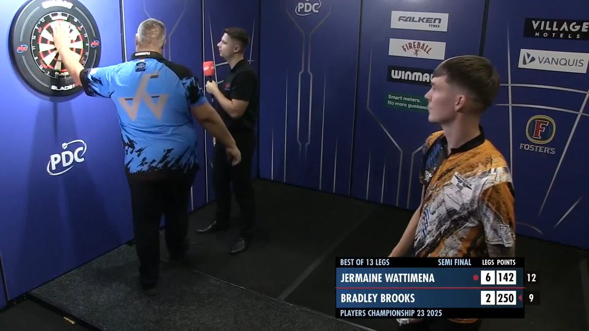 WATTIMENA INTO THE FINAL! Jermaine Wattimena blitzes past Bradley Brooks 7-2 and into his second ProTour final of the year! 📺 #PC23