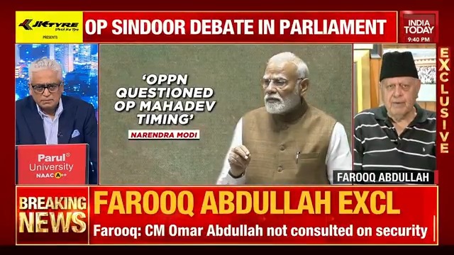 #EXCLUSIVE | "No govt of India has ever bowed down before terrorists. Let's make that clear": Former J&amp;K CM Farooq Abdullah #OperationSindoor #PahalgamTerrorAttack #NewsToday | @SardesaiRajdeep