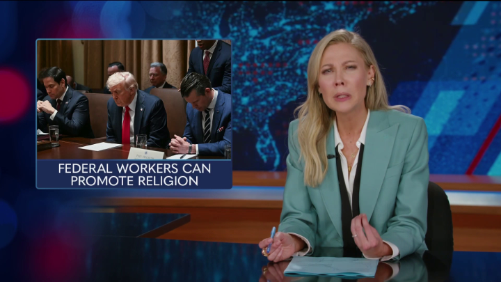 If a coworker asks Desi Lydic if she's "heard the good news," there better be donuts involved