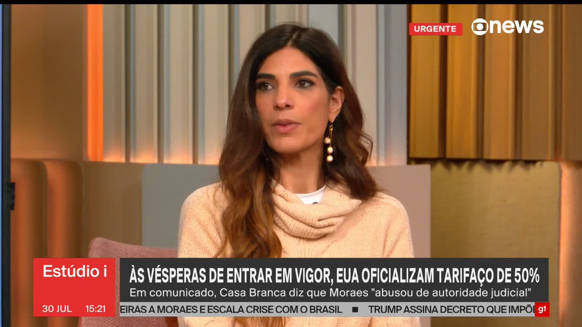 Ana: "Se a família Bolsonaro por, um lado comemora todas essas ações, perde força no embate eleitoral para 2026", após EUA oficializarem tarifaço de 50%. Vocês não cansam de mentir! Bolsonaro 2026 OBRIGADO EDUARDO BOLSONARO OBRIGADO PAULO FIGUEIREDO