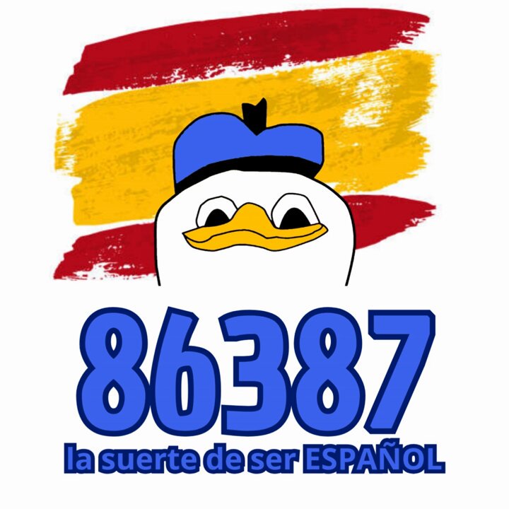 Queridos maeses un año más llega a tuícer el 8⃣6⃣3⃣8⃣7⃣ de la suerte la lotería del PATO lotería de ESPAÑA 🦆 Consigue tu participación o décimo para el sorteo de Navidad y sé parte de Algo NACIONAL que va a repartir perras por toda la piel de toro🦆Envíos a toda ESPAÑA + info DM
