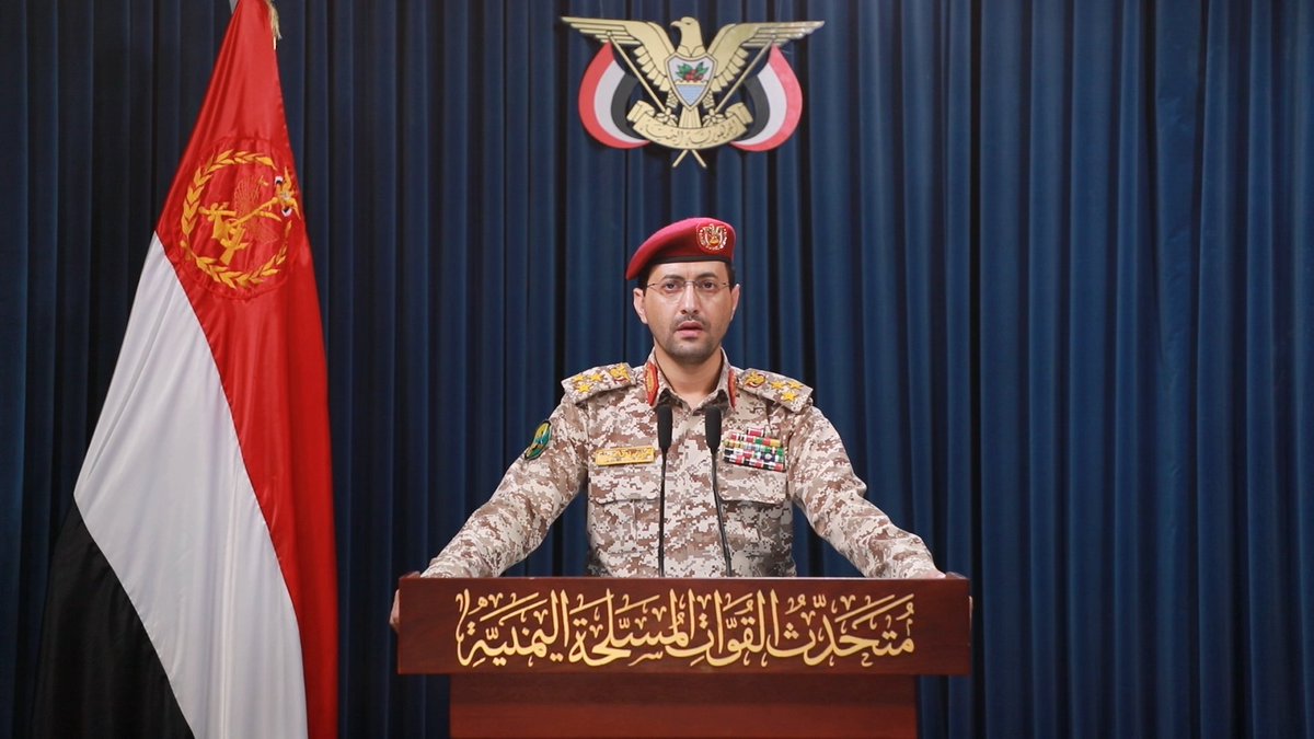 بيان القوات المسلحة اليمنية بشأن تنفيذ ثلاث عمليات عسكرية استهدفت ثلاثة أهداف للعدو الإسرائيلي في يافا وعسقلان والنقب بفلسطين المحتلة وذلك بخمس طائرات مسيرة. بتاريخ30_7_2025م
