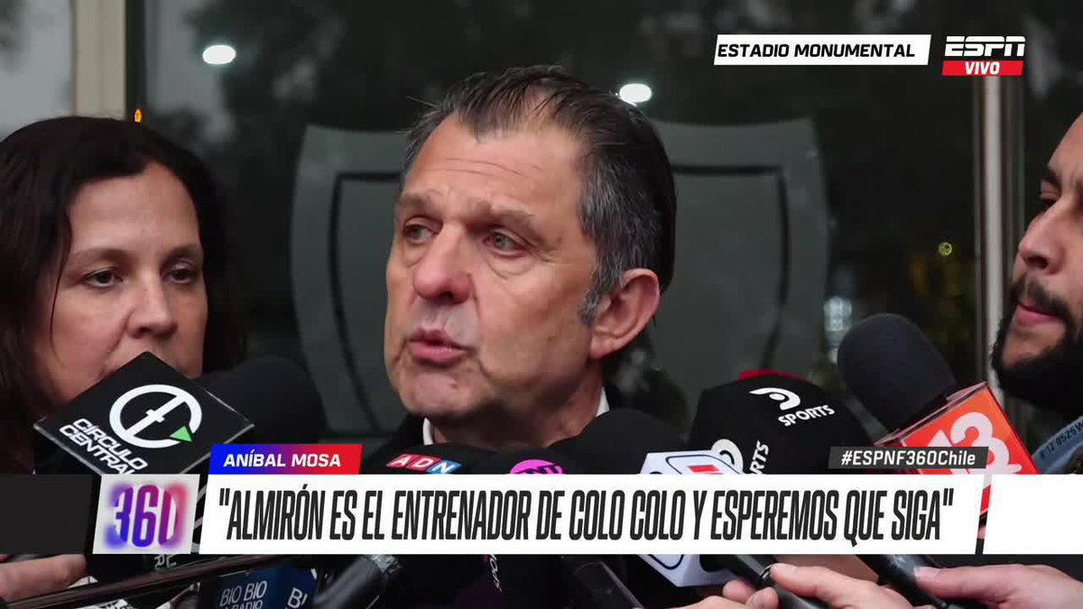 "SEGUIMOS CREYENDO QUE EL PLANTEL QUE TENEMOS NOS DA PARA PELEAR EL CAMPEONATO" El presidente de Blanco y Negro, Aníbal Mosa, analizó el presente de Colo Colo y fue categórico respecto al momento del equipo: "No es la posición en la tabla que queremos estar"