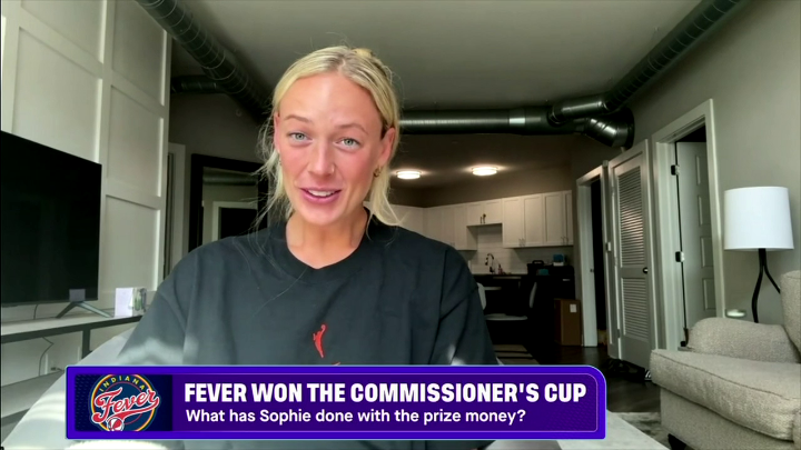 Sophie Cunningham says she wants to buy a boat with her Commissioner's Cup prize money 🤩🛥️ ⚡ Stream Vibe Check exclusively on Disney+