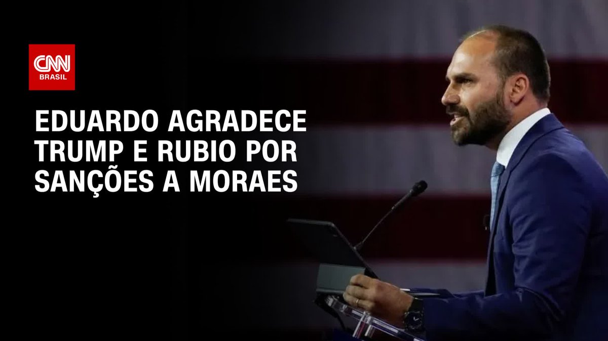 Eduardo agradece Trump e Rubio por sanções a Moraes; assista #CNNArena