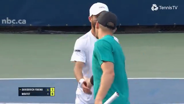 THAT BACKSPIN! ๐ฎโ๐จ Out of this world from Alejandro Davidovich Fokina and great sportsmanship from Corentin Moutet ๐ค National Bank Open | #NBO25