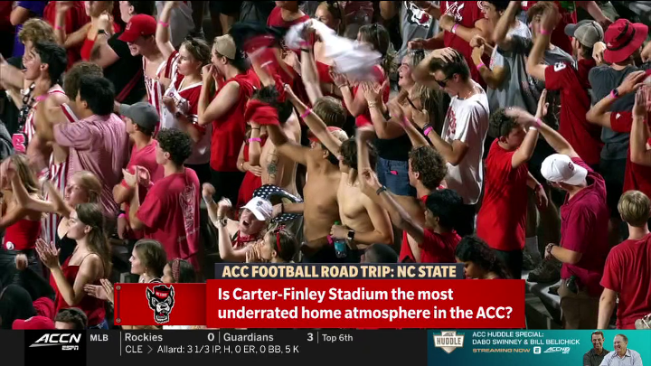 "These fans are rowdy. They do a great job, a true 12th man." Carter-Finley is one of the best atmospheres in the ACC 🔥 NC State Football
