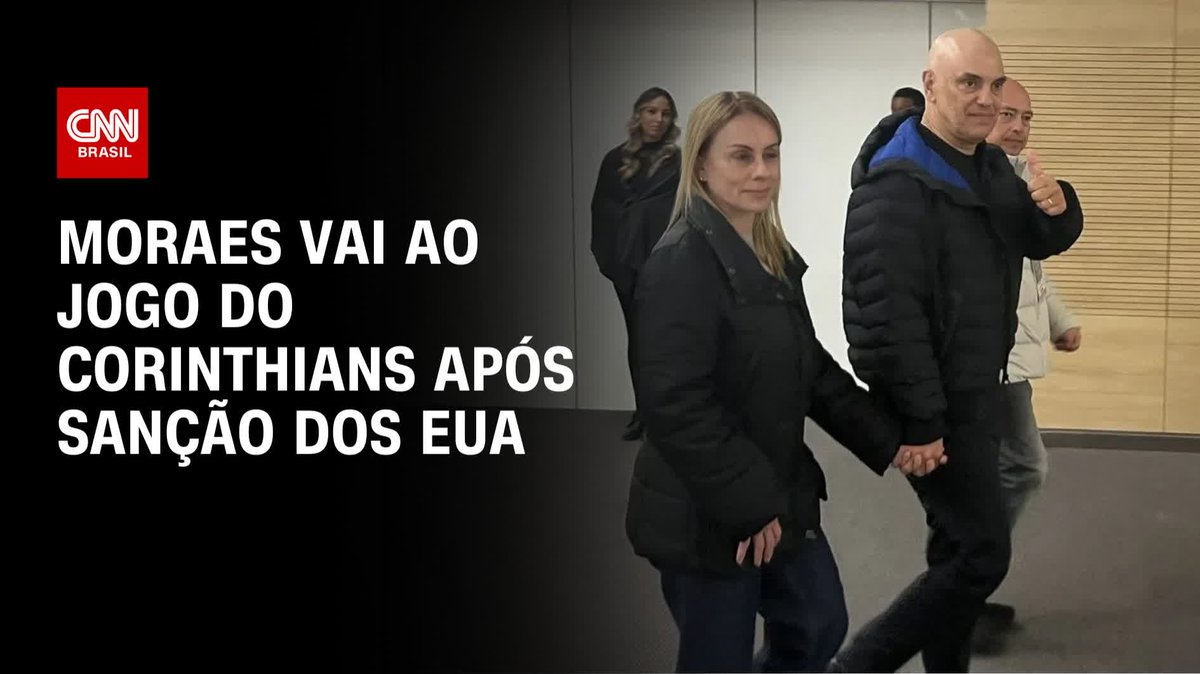 Moraes vai ao jogo do Corinthians após sanção dos EUA; assista #CNNPrimeTime