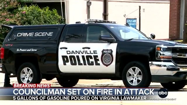 Virginia councilman Lee Vogler was doused with gasoline and set on fire. Police say the suspect's motive involves “a personal matter not related” to Vogler’s politics. Pierre Thomas has more on the horrific crime.