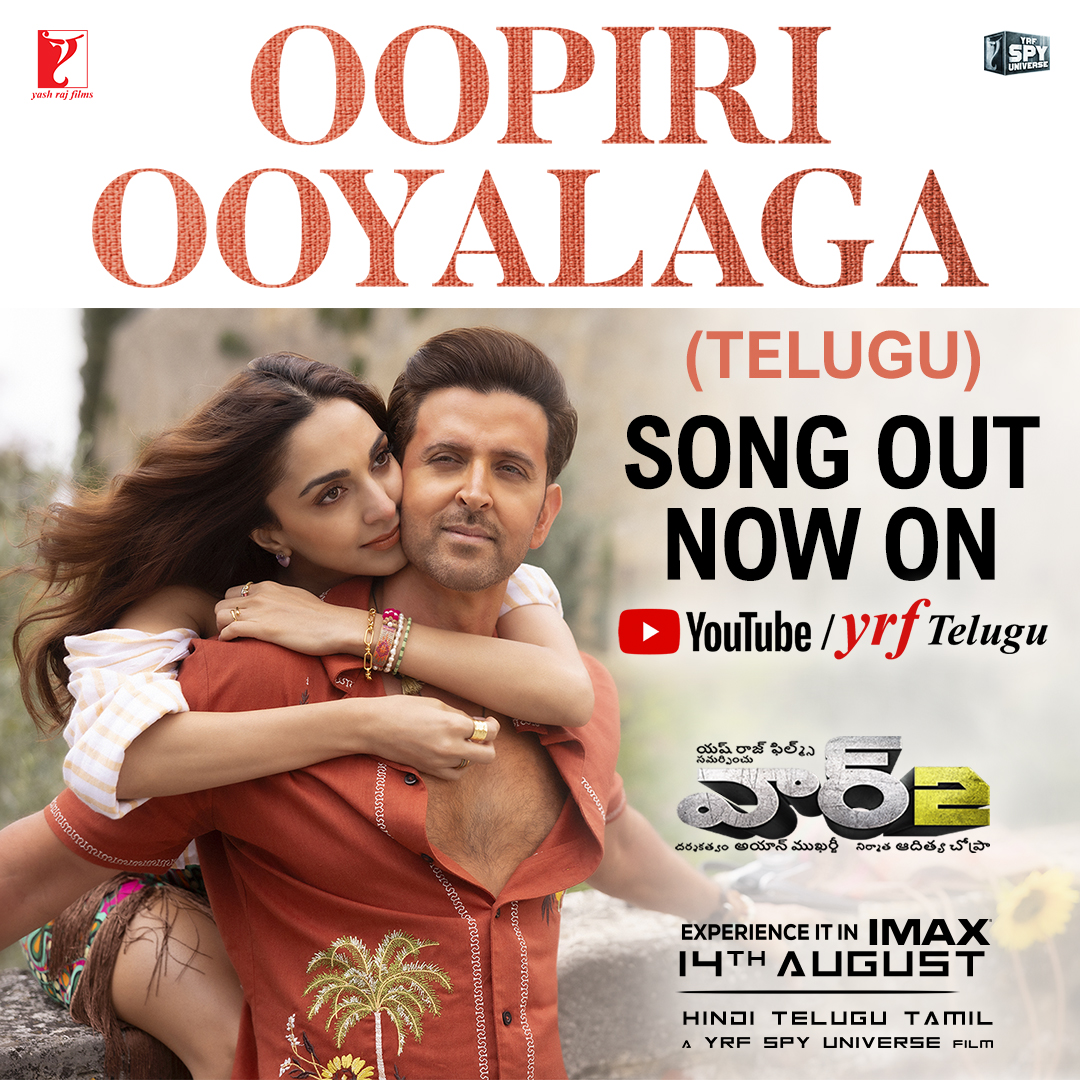 Feel the love, feel the music... 🎶 Groove to the beats of #OopiriOoyalaga 🪩🤍‘cos it’s our favourite Kiara Advani's birthday today! Song out now - #War2 releasing in Hindi, Telugu & Tamil on August 14th in cinemas worldwide!
