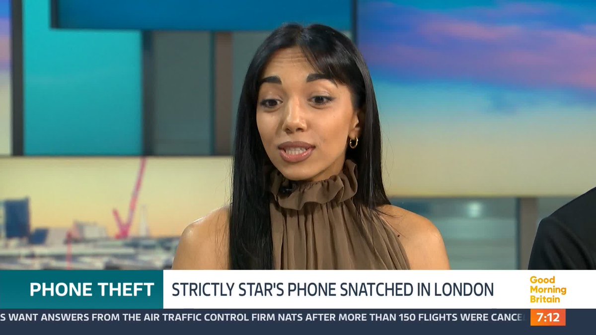 Strictly Come Dancing star Michelle Tsiakkas says she was left feeling "scared and helpless" after becoming one of the many victims of phone theft in London. She recalls the terrifying experience to Kate Garraway and Ed Balls.