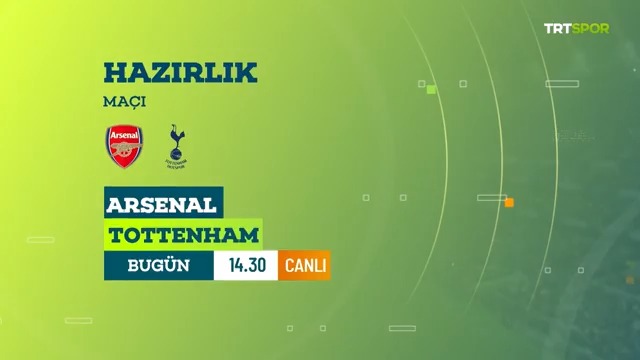 Arsenal 🆚 Tottenham karşılaşması bugün 14.30'da TRT Spor'da 😎