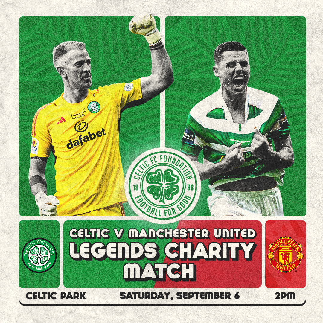 🎟️ Tickets are ON SALE now for #CelticFC Legends 🆚 Manchester United Legends at Paradise! 🟢🔴 With Tom Rogic, Joe Hart &amp; other fan favourites already confirmed, it’s a match not to be missed! 🤩 Grab your tickets now! ⤵️ Celtic FC Foundation 🍀