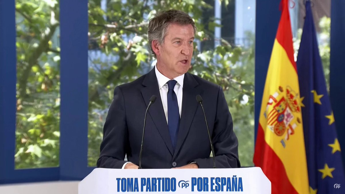 🎥Alberto Núñez Feijóo, sobre el genocidio en Gaza: "Lo primero es condenar la violencia y los atentados terroristas de Hamás en Israel, es evidente que cualquier Estado tiene derecho a defenderse"