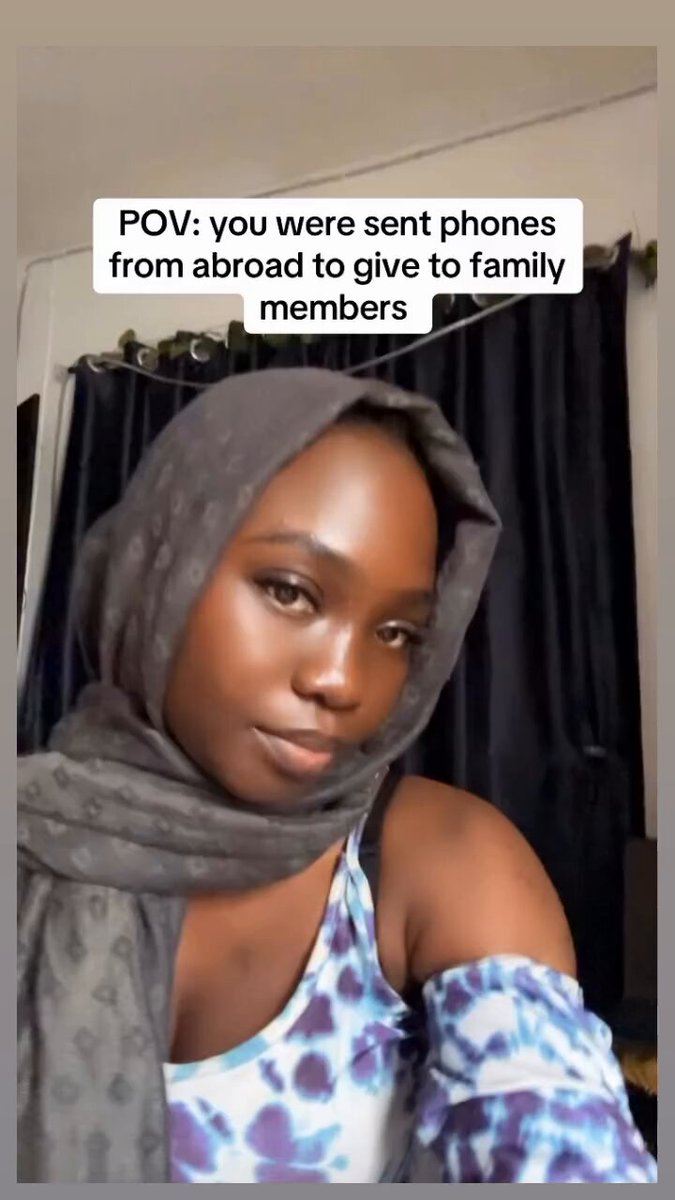 Lady reacts after seeing phones she received from the UK.